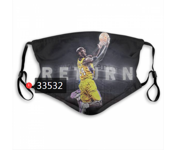 2021 NBA Los Angeles Lakers #24 kobe bryant 33532 Dust mask with filter